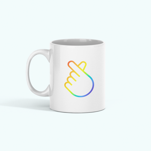 Kerámia bögre - Pride szivecske