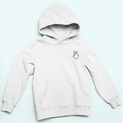 Unisex kapucnis pulóver- Szivecske mellkas logó