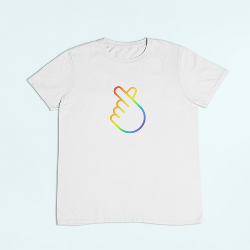 Unisex póló - Pride szivecske