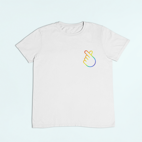 Unisex póló - Pride szivecske mellkas logó