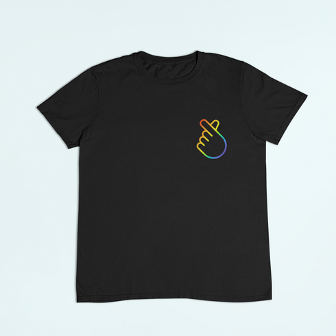 Unisex póló - Pride szivecske mellkas logó