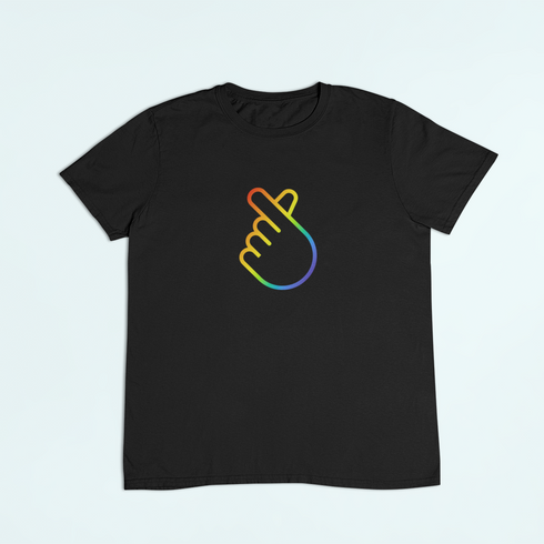 Unisex póló - Pride szivecske