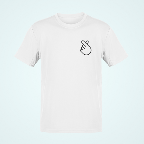 Unisex prémium póló - Szivecske mellkas logó