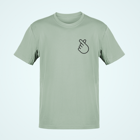 Unisex prémium póló - Szivecske mellkas logó