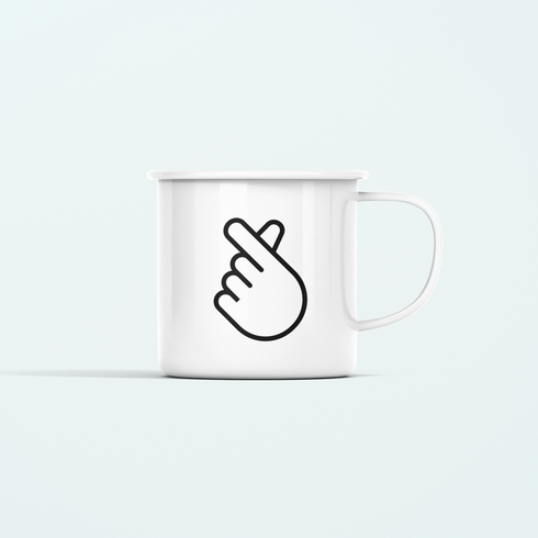 Fém bögre - Szivecske