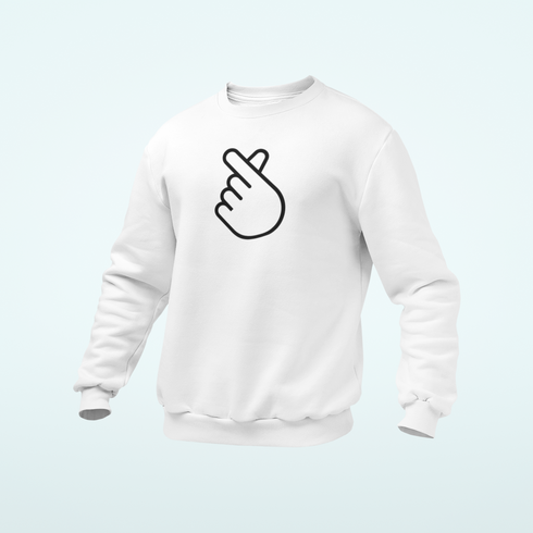 Unisex prémium környakú pulcsi - Szivecske