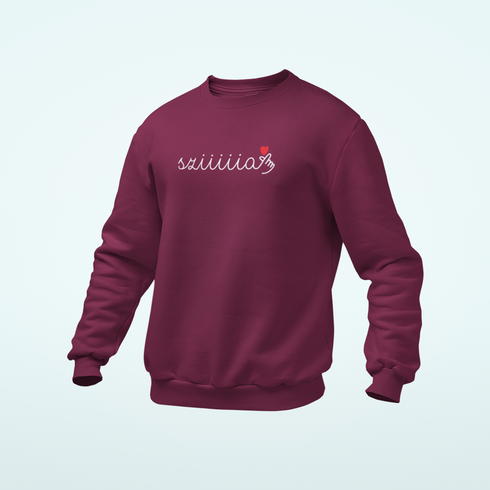 Unisex prémium környakú pulcsi - Sziiiia<3