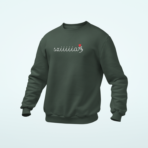 Unisex prémium környakú pulcsi - Sziiiia<3