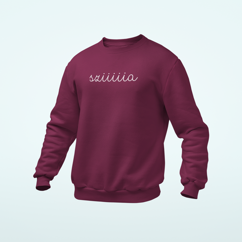 Unisex prémium környakú pulcsi - Sziiiia