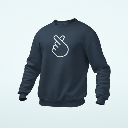 Unisex prémium környakú pulcsi - Szivecske