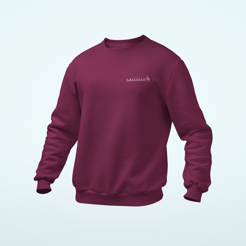 Unisex prémium környakú pulcsi - Sziiiia<3 mellkas logó