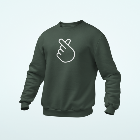 Unisex prémium környakú pulcsi - Szivecske