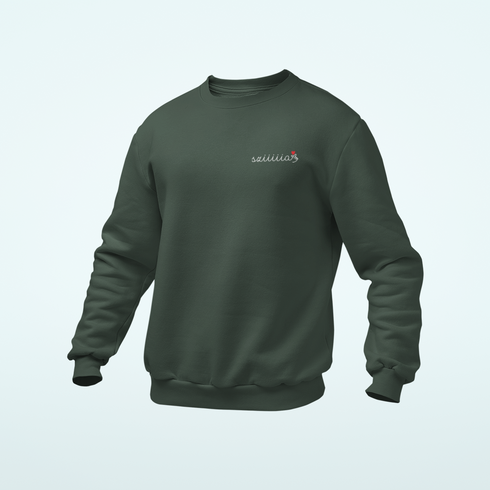Unisex prémium környakú pulcsi - Sziiiia<3 mellkas logó