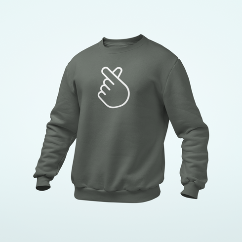 Unisex prémium környakú pulcsi - Szivecske